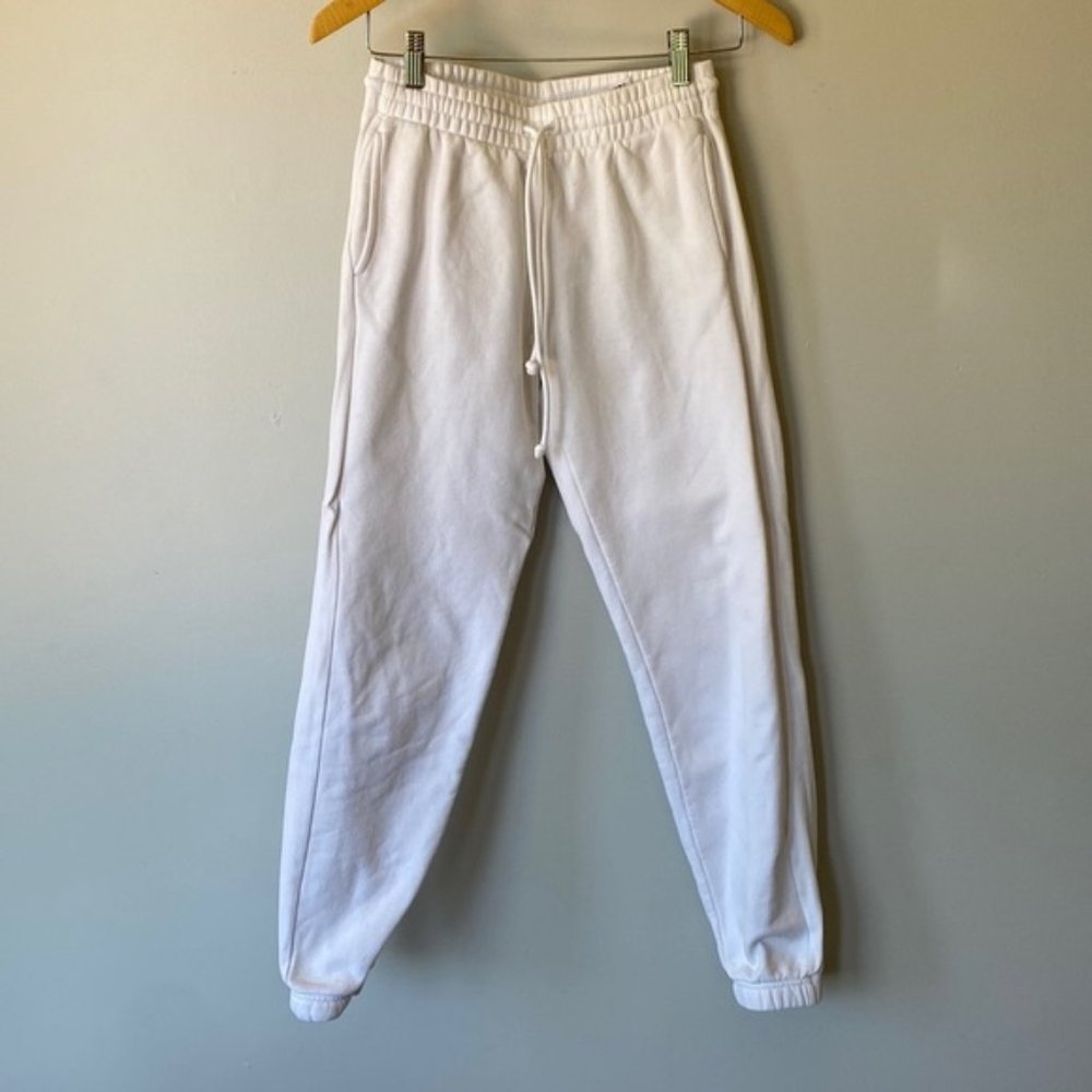 ARITZIA TNA Cozy AF white track pants joggers
